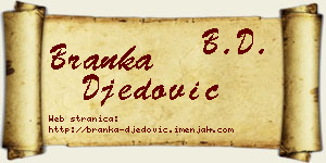Branka Đedović vizit kartica